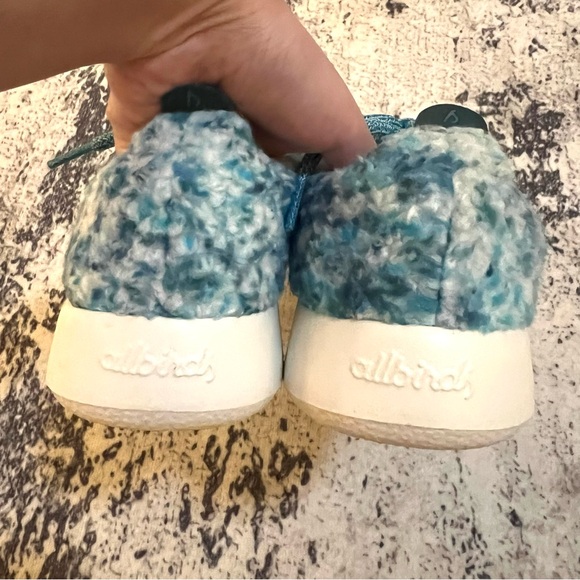 Allbirds Women's Wool Runner Fluffs in the Thrive Teal/Deep Emerald colorway - Picture 10 of 14